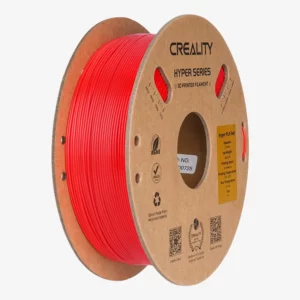 A spool of red Creality Hyper Series PLA 1.75mm 3D printer filament.