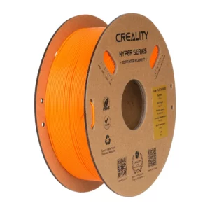 A spool of orange Creality Hyper Series PLA 1.75mm 1KG filament for 3D printing.