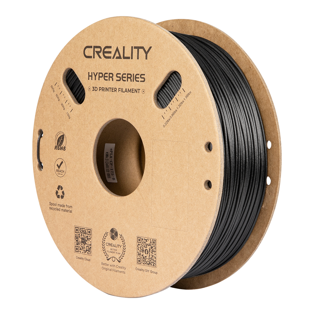 Creality Hyper PLA-CF (Carbon Fibre) Black (Matt Finish) Filament 1.75mm 1KG - Image 13