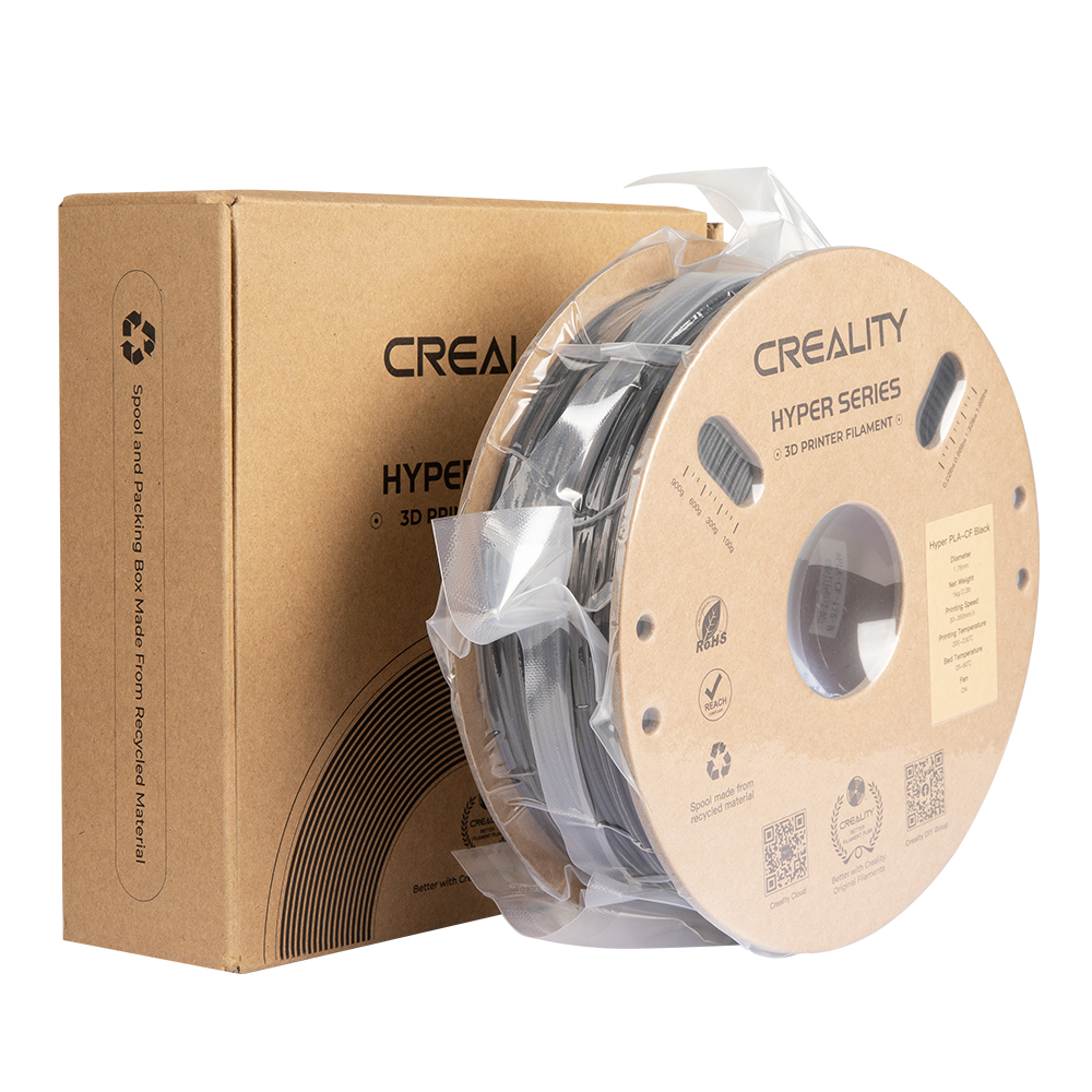 Creality Hyper PLA-CF (Carbon Fibre) Black (Matt Finish) Filament 1.75mm 1KG - Image 12