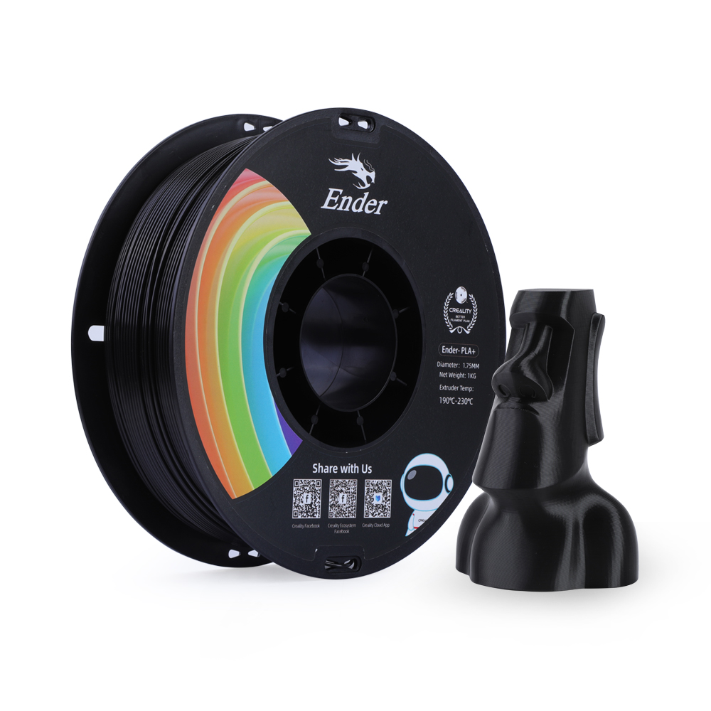 Creality Ender-PLA+ Black Filament 1.75mm 1KG - Image 2