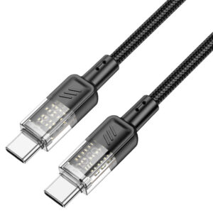 Hoco U129 Spirit Type-C to Type-C cable with crystal design for fast charging