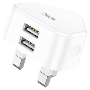 Hoco C90B Dual Port Charger with Micro-USB cable and UK plug
