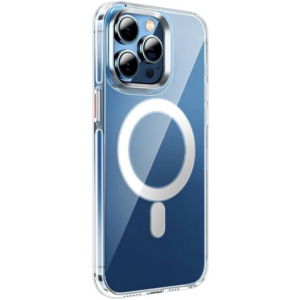 Transparent Hoco AS3 Amber MagSafe case for iPhone 15 Pro showing magnetic ring design