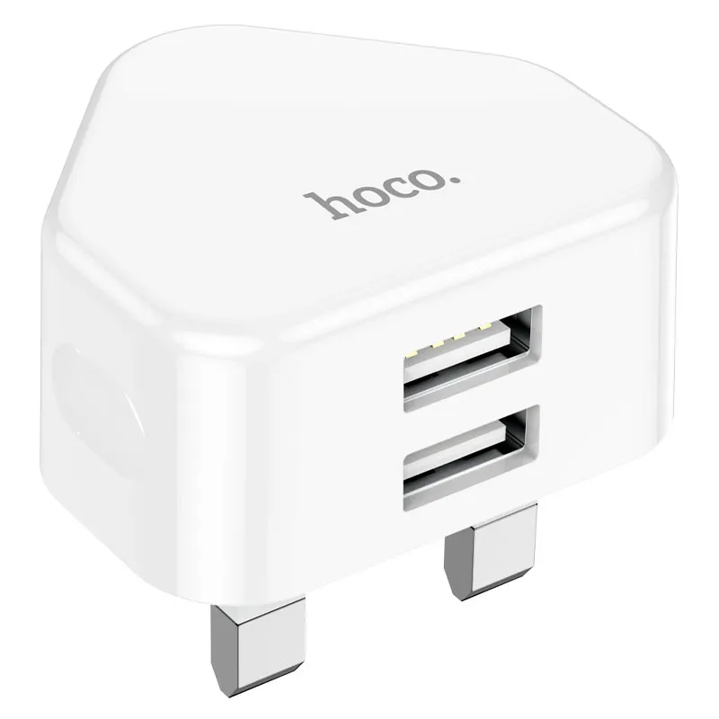 Hoco C90B Grandiose Dual Port Charger UK Plug - Image 2