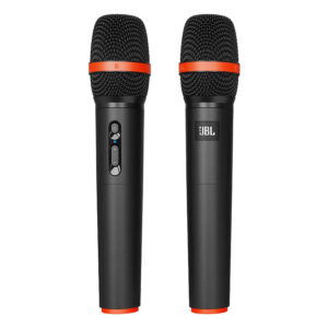JBL UHF Microphone MIC-300 in black with wireless receiver