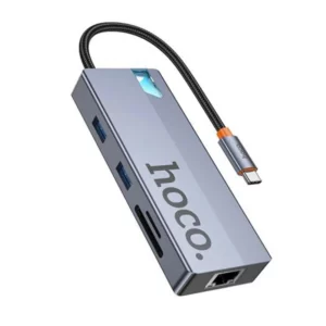 Hoco HB52 Wow 8-In-1 Multi-Function Converter (Hdtv+Rj45+Sd/Tf+Pd+Type-C3.0+Usb3.0*2)