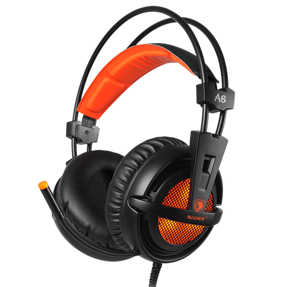 Sades Gaming Headset A6 (Orange) - Image 2