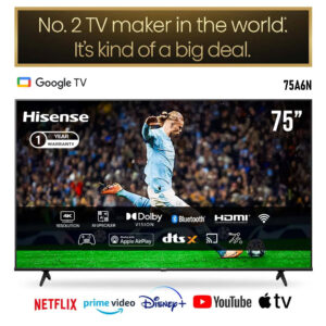 Hisense 75" UHD 4K LED Smart Google TV - 75A6N