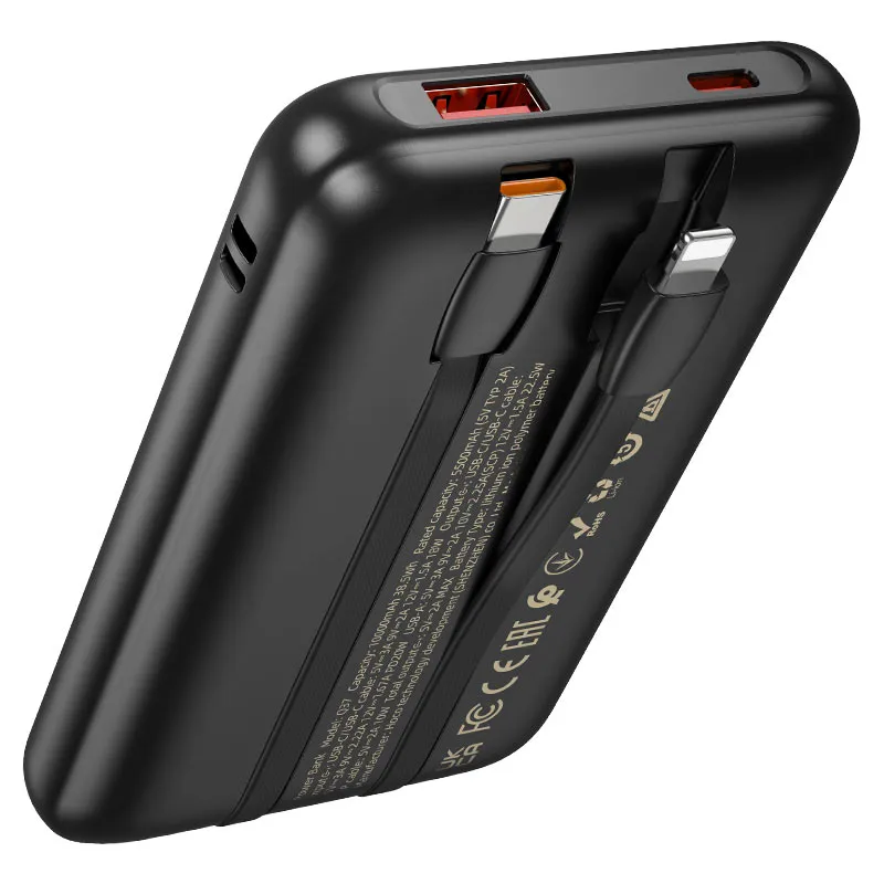 HOCO Q37 Graceful 10000mAh 22.5W+PD20W Power bank with two cables - Image 6