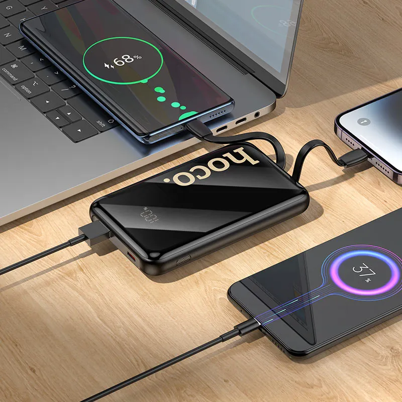 HOCO Q37 Graceful 10000mAh 22.5W+PD20W Power bank with two cables - Image 7