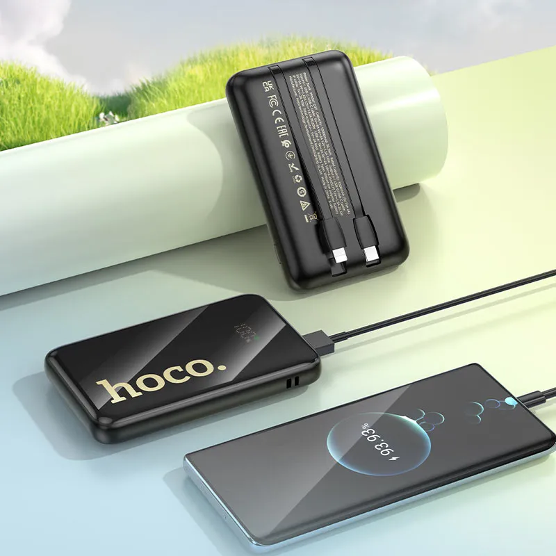 HOCO Q37 Graceful 10000mAh 22.5W+PD20W Power bank with two cables - Image 2