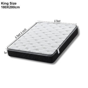 Roll Spring Mattress (King) 180 × 200 × 20CM featuring a vast king-sized surface and a durable spring system for consistent edge-to-edge support