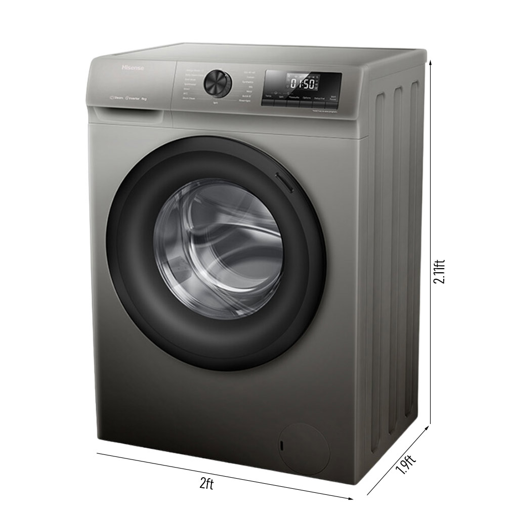 Hisense Washing Machine Front Load 8KG Model: WFQP8041BTN - Image 5