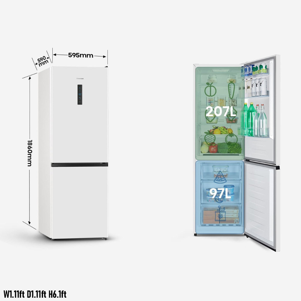 Hisense Refrigerator 304Ltr Model: RB390N4DWD - Image 4