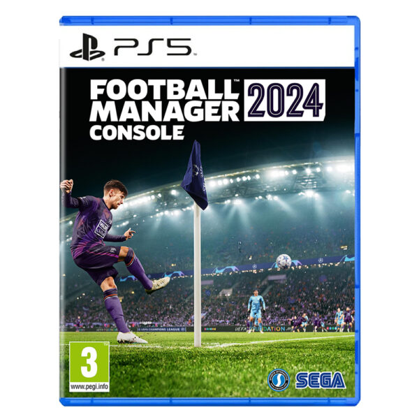 Official box art for Football Manager 2024 PS5 console edition