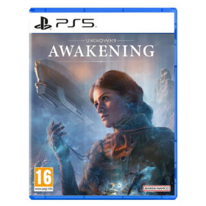 The official game cover art for Unknown 9 Awakening on PS5 featuring the protagonist Haroona.