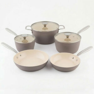 Adria Premium 8Pcs Cookware Set Colour: Maillard