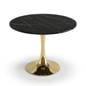 Round Marble Tea Table Colour: Black Model: 860