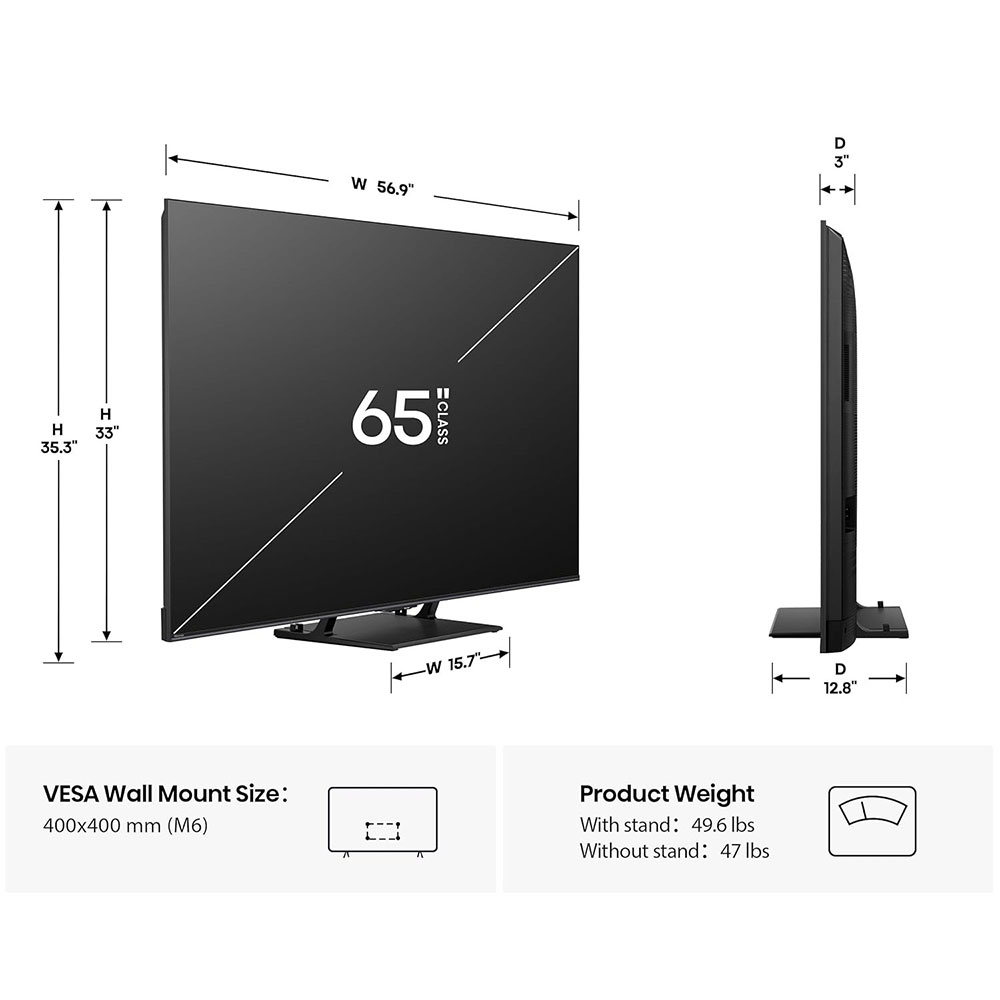 Hisense 65" 65U7Q Pro ULED MINI-Led 165hz VIDAA Gaming TV - Image 13