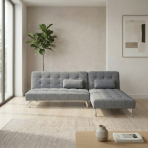 Koumo Corner Bed Sofa KM-162240 Colour: Dark Grey Linen Fabric