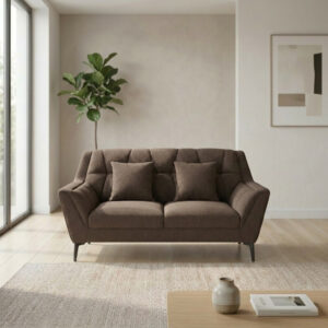 Koumo Sofa Linen Fabric Model: KM-172341 2 Seater Colour: Brown