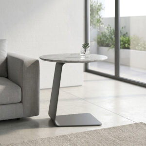 Tea Table Round Shape Color: Grey