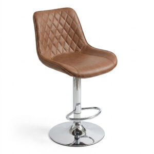 Leather Bar Stool Colour: Brown Model: 136