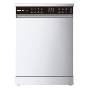 Nikai Dishwasher - 15 Place Settings, 8 Wash Programs, Ultra-Quiet NDW158SS